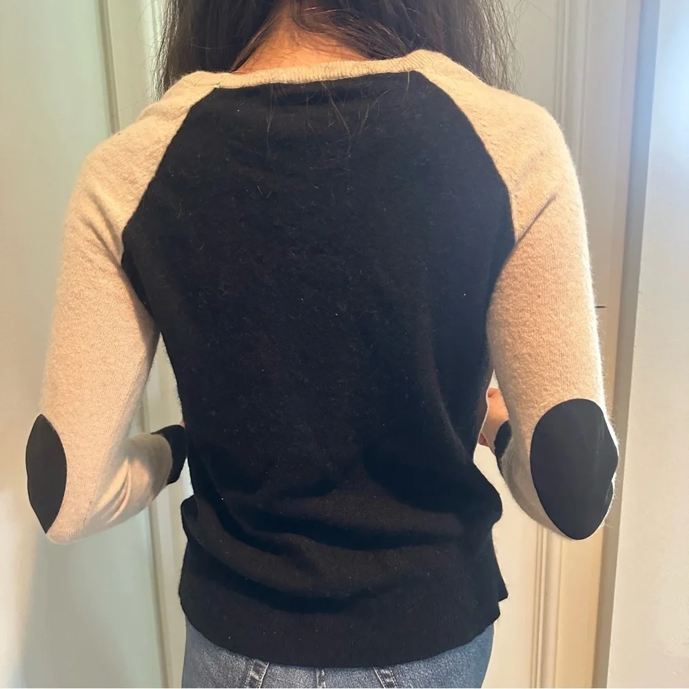 J. Crew Classic Crew Neck Sweater with Elbow Patches